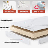 2 - Tier Coffee End Table with Gold Steel Frame - Saadstore