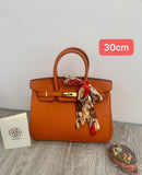 H Clemence Togo Leather Gold Finish Bag 30cm - Saadstore