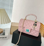 CH Quilted Flap Bag With Handle 21cm - Saadstore