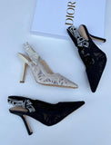 CD j'Adior Embroidered Slingback Pumps - Saadstore