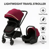 3 - in - 1 Baby Stroller with Carrycot, Car Seat & Reclining, Lightweight Travel Stroller, Foldable Baby Stroller, baby stroller 0 - 3 years - Saadstore