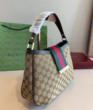 GG New Ladies Web Hobo Bag 33cm - Saadstore