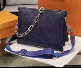 𝐋𝐕 Denim Crossbdy Bag With Chain - Saadstore