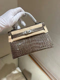 H Mini Crocodile & Alligator Bag 22cm - Saadstore