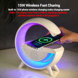 Wireless Charger Atmosphere Lamp - A Multi - functional Marvel of LED Bluetooth Speaker, Desk Lamp, and RGB Night Light in UAE - Saadstore