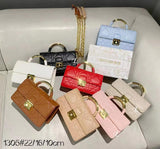 C.D Top Handle Bag In Metal - Saadstore