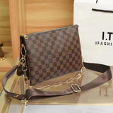 𝐋𝐕 Denim Crossbdy Bag With Chain - Saadstore