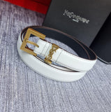 Logo Leather Belt By YSL - Saadstore