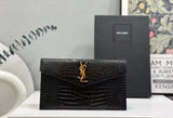 YSL Uptown Pouch In Crocodile Leather - Saadstore