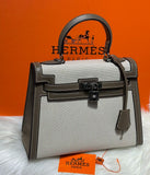 H Sellier Toile Swift Handbag 25cm - Saadstore