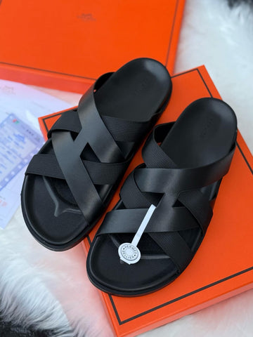 H Leather Sandals - Saadstore
