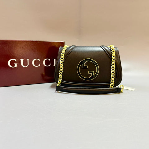 Blondie Leather Shoulder Bag By Gucci - Saadstore