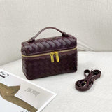 Bang Bang Intrecciato Leather Vanity Bag 22cm - Saadstore