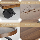 Versatile and Movable Coffee Table - Small Tea Table with Wheels, Perfect for Sofa, Bedroom, and Bedside - C - Type Side Table for Stylish Convenience - Saadstore