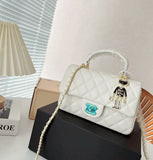 CH Quilted Flap Bag With Handle 21cm - Saadstore