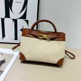 Bottega Veneta Andiamo Tote Bag In Rafiia & Leather - Saadstore