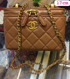 CH Leather CC Vanity Case Bag - Saadstore