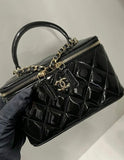 CH Vanity Bag In Shiny Leather - Saadstore