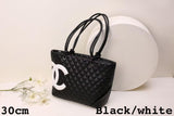 CH Quilted Leather Cambon Tote Bag 30cm - Saadstore