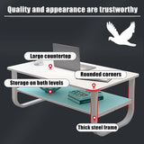 Simple Modern Coffee Table for Living Room - Light Luxury and Creative Square Design in Marble White (SIZE 100*60*42) - Saadstore