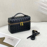 Bang Bang Intrecciato Leather Vanity Bag 22cm - Saadstore