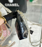 CH 22 Mini Shiny Leather Handbag 25cm - Saadstore