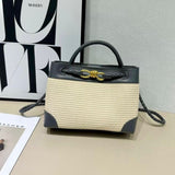 Bottega Veneta Andiamo Tote Bag In Rafiia & Leather - Saadstore