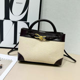 Bottega Veneta Andiamo Tote Bag In Rafiia & Leather - Saadstore