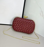 Knot Minaudiere Clutch with Chain in Intreccio Calfskin By Bottega Veneta - Saadstore