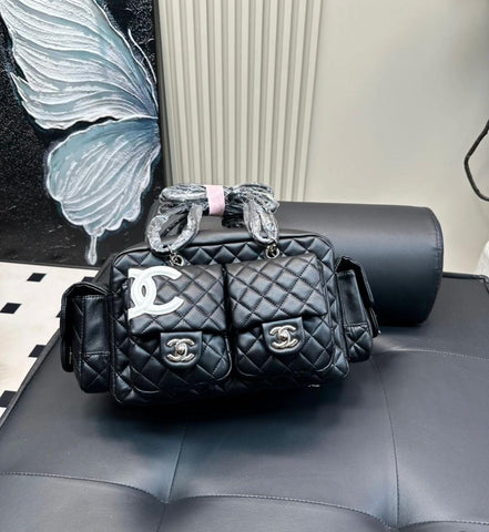 CH Ligne Cambon Reporter Quilted Leather Bag - Saadstore