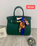 H Clemence Togo Leather Gold Finish Bag 30cm - Saadstore