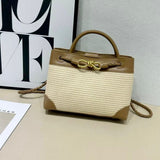 Bottega Veneta Andiamo Tote Bag In Rafiia & Leather - Saadstore