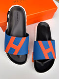 H Leather Men Slippers - Saadstore