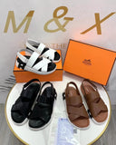 H Leather Electric Slingback Sandals - Saadstore