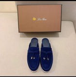 LP Suede Babouche Charm Walk Slip Ons For Women - Saadstore
