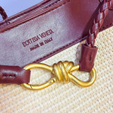 Bottega Veneta Andiamo Tote Bag In Rafiia & Leather - Saadstore