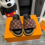 𝐋𝐕 Pillow Comfort Slides - Saadstore