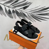 H Leather Electric Slingback Sandals - Saadstore