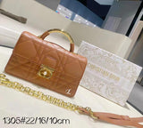 C.D Top Handle Bag In Metal - Saadstore