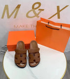 H Leather Sandals For Men & Women - Saadstore