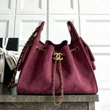 CH 25 Hobo Bag In Suede Leather - Saadstore