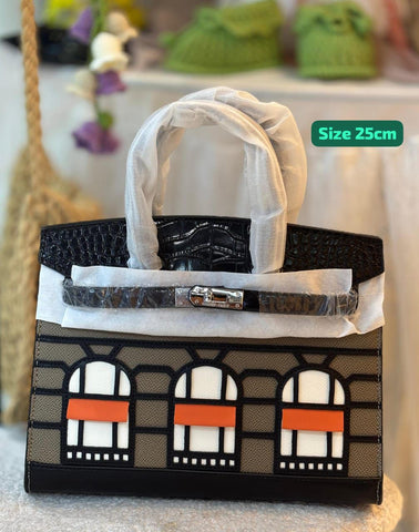 H Sellier Faubourg House Night Handbag 25cm - Saadstore