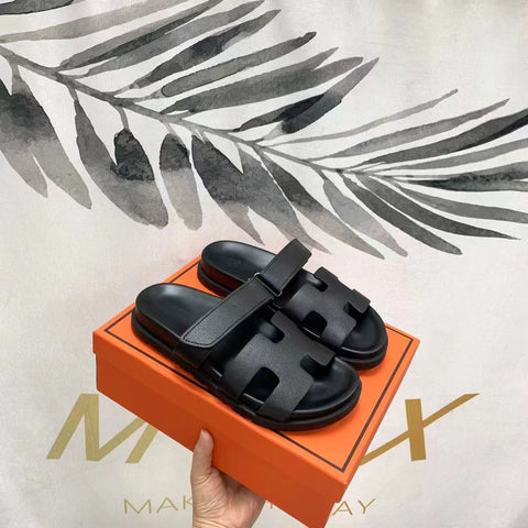 H Leather Sandals For Men & Women - Saadstore