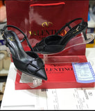 Valentino Vlogo Leather Slingback Pumps - Saadstore