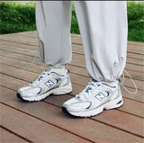 New Balance Ivory Mesh Low - top Running Sneakers - Saadstore