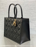 C.D Macro Cannage Calfskin Leather Bag 36cm - Saadstore