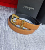 Logo Leather Belt By YSL - Saadstore
