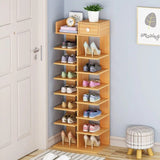 Shoe Rack Double Row with Stackable, Large Capacity, and Freestanding Storage. Different Colors - Saadstore