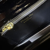 CD Dioramour Top Handle Shiny Leather Bag 24cm - Saadstore