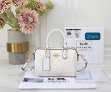 Signature Canvas Rowan Satchel Bag By Coach - Saadstore